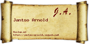 Jantso Arnold névjegykártya